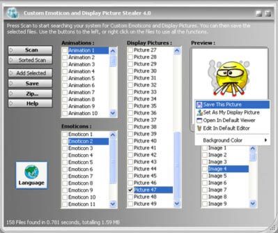 MSN CE/DP Stealer Screenshot